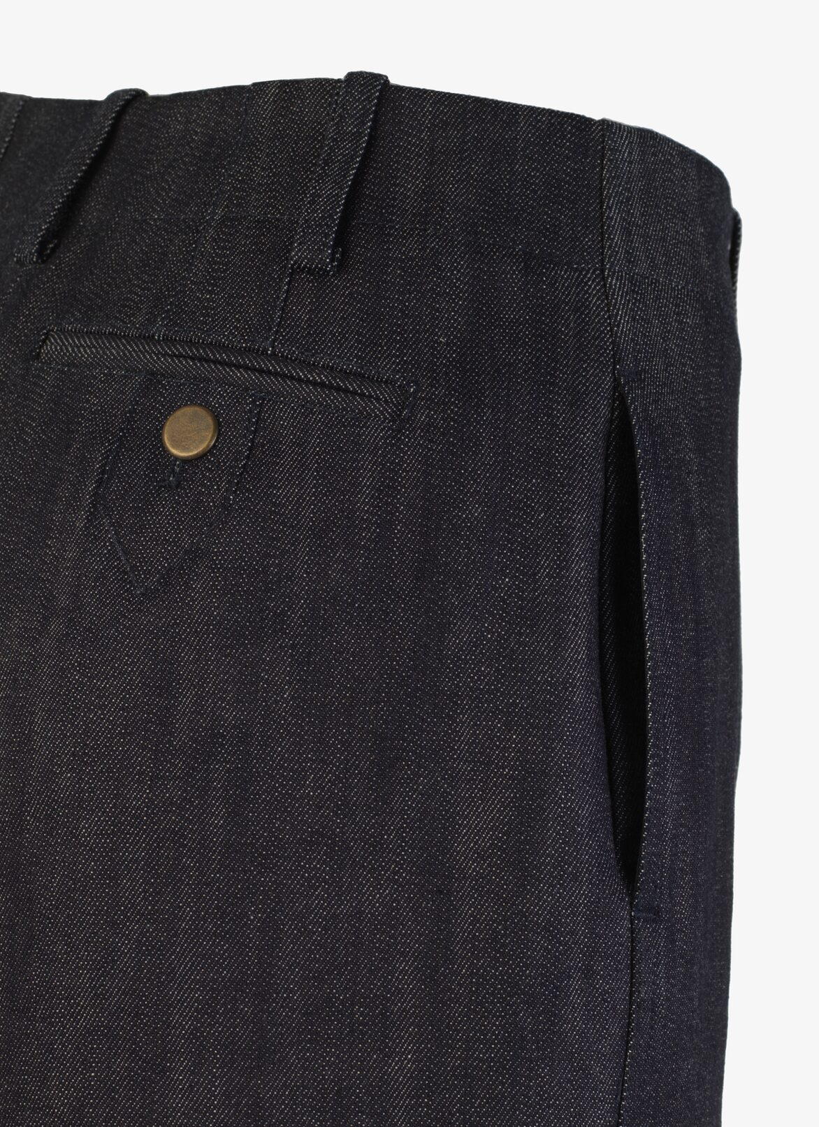 Alaïa Edition 1990 High-Waisted Denim Short ALAÏA MARINE ALAÏA EDITION 1990 HIGH-WAISTED DENIM SHORT